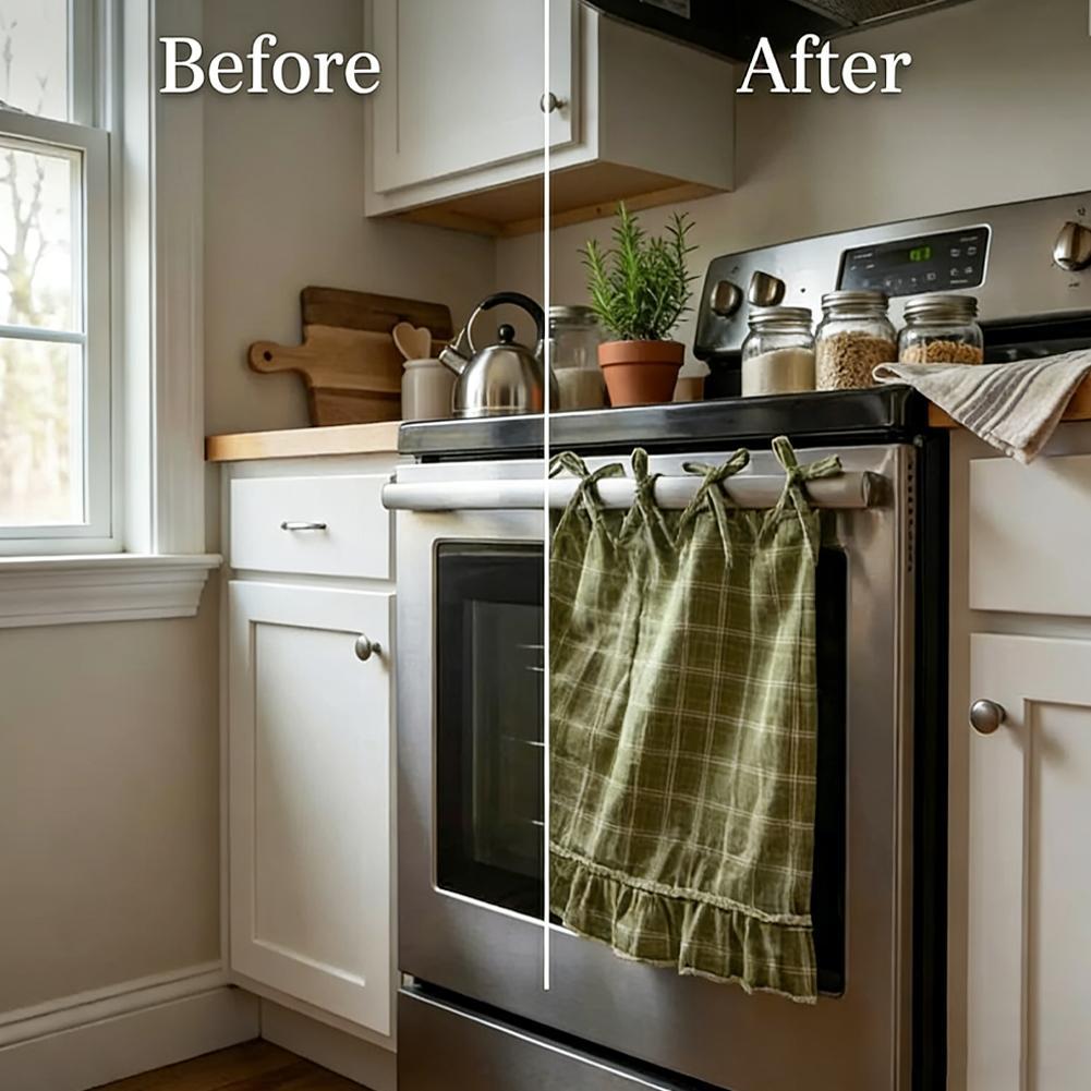 Oven Skirt Artisanal Farmhouse - Home Decor Curtains reseña y precio