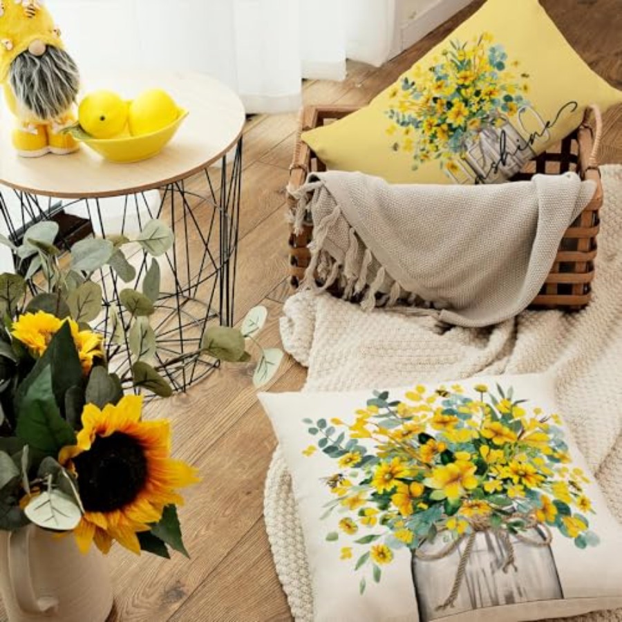 Spring Pillow Cover 18x18 Inch - Home Decor Sofa reseña y precio