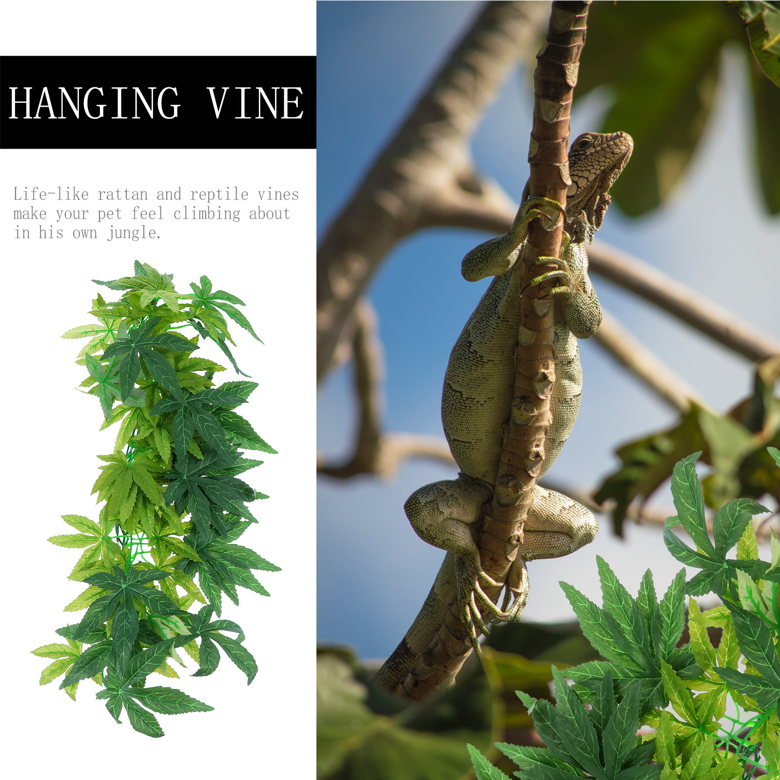 Artificial Rattan Reptile Vine - Home Decor Habitat reseña y precio